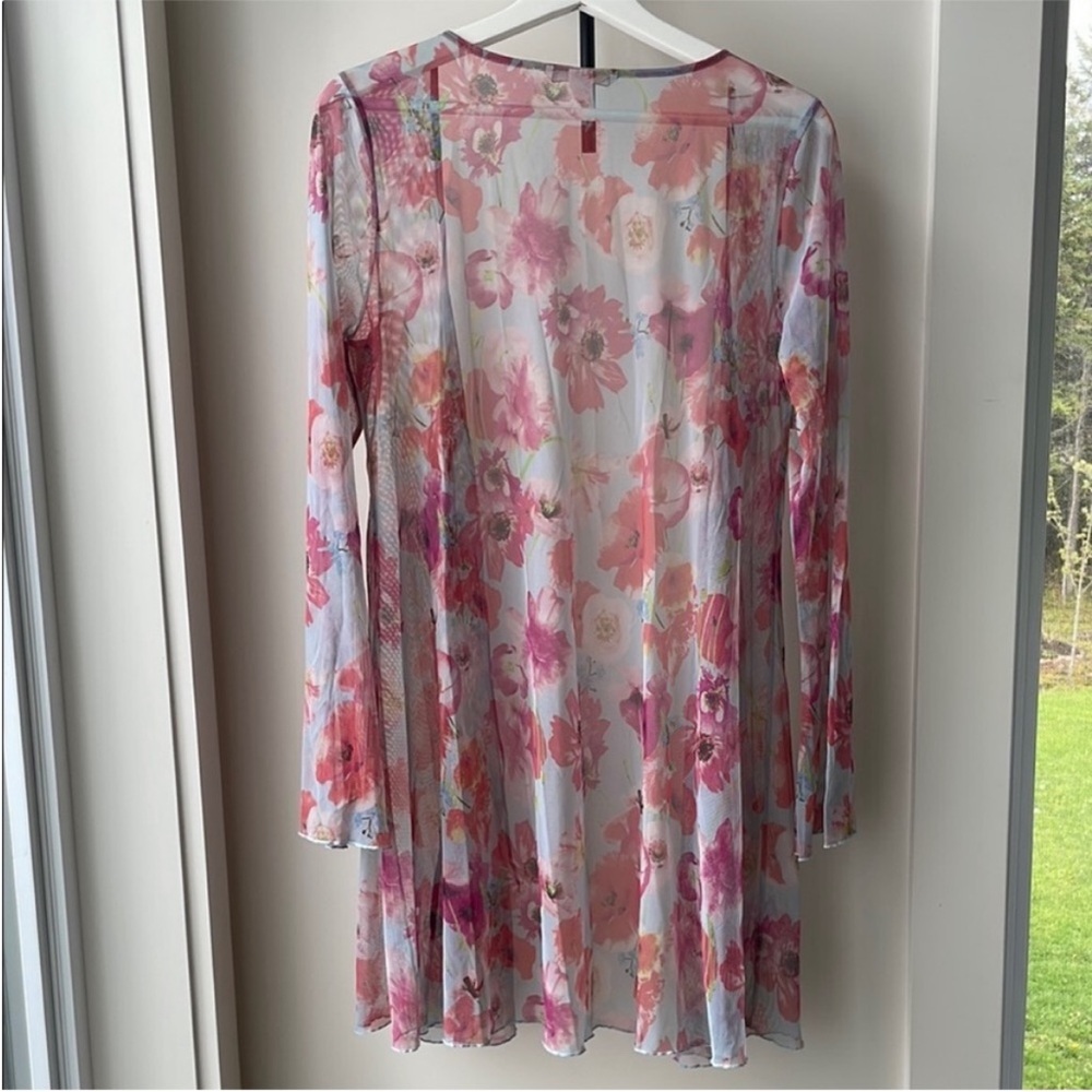 Floral Sheer Kimono Cover Up - Picture 3 of 4